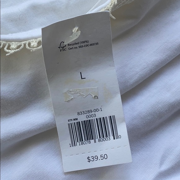 NWT BANANA REPUBLIC CAMI TUBE TOP WHITE W LACE. - Picture 5 of 8